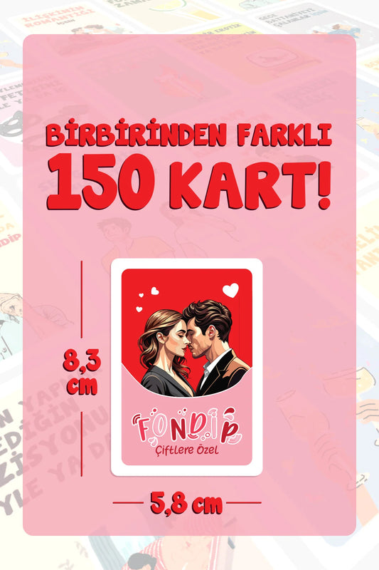 Fondip Çiftlere Özel – Eğlenceli Görev Kartları | Yap ya da İç Çift Oyunları | Romantik & Komik Parti Oyunu