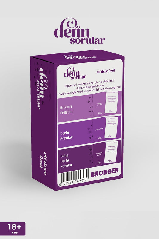 Derin Sorular – Çiftlere Özel İlişki ve Konuşma Kart Oyunu | Romantik ve Samimi Soru Kartları
