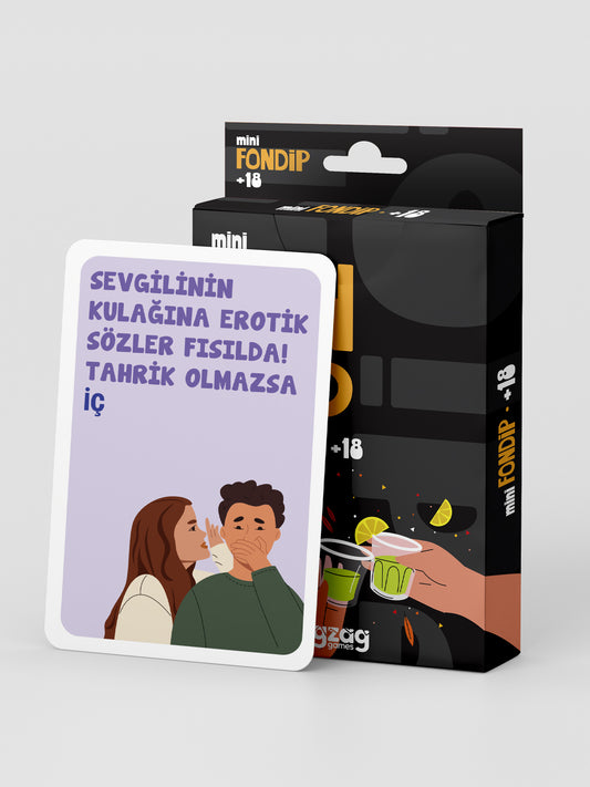 Mini Fondip +18 – Eğlenceli İçki ve Görev Kart Oyunu | Cesur +18 Partilerin Favorisi