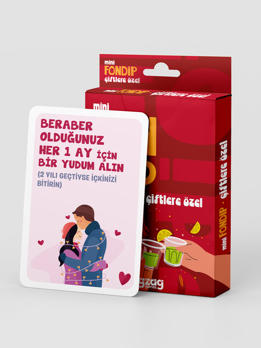 Mini Fondip Çiftlere Özel – Romantik +18 İçki ve Görev Kart Oyunu | Partnerinle Eğlen, Yakınlaş