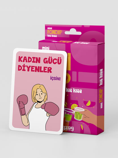 Mini Fondip Kız Kıza – Kızlara Özel İçki ve Görev Kart Oyunu | Eğlence, Cesaret ve Kahkaha