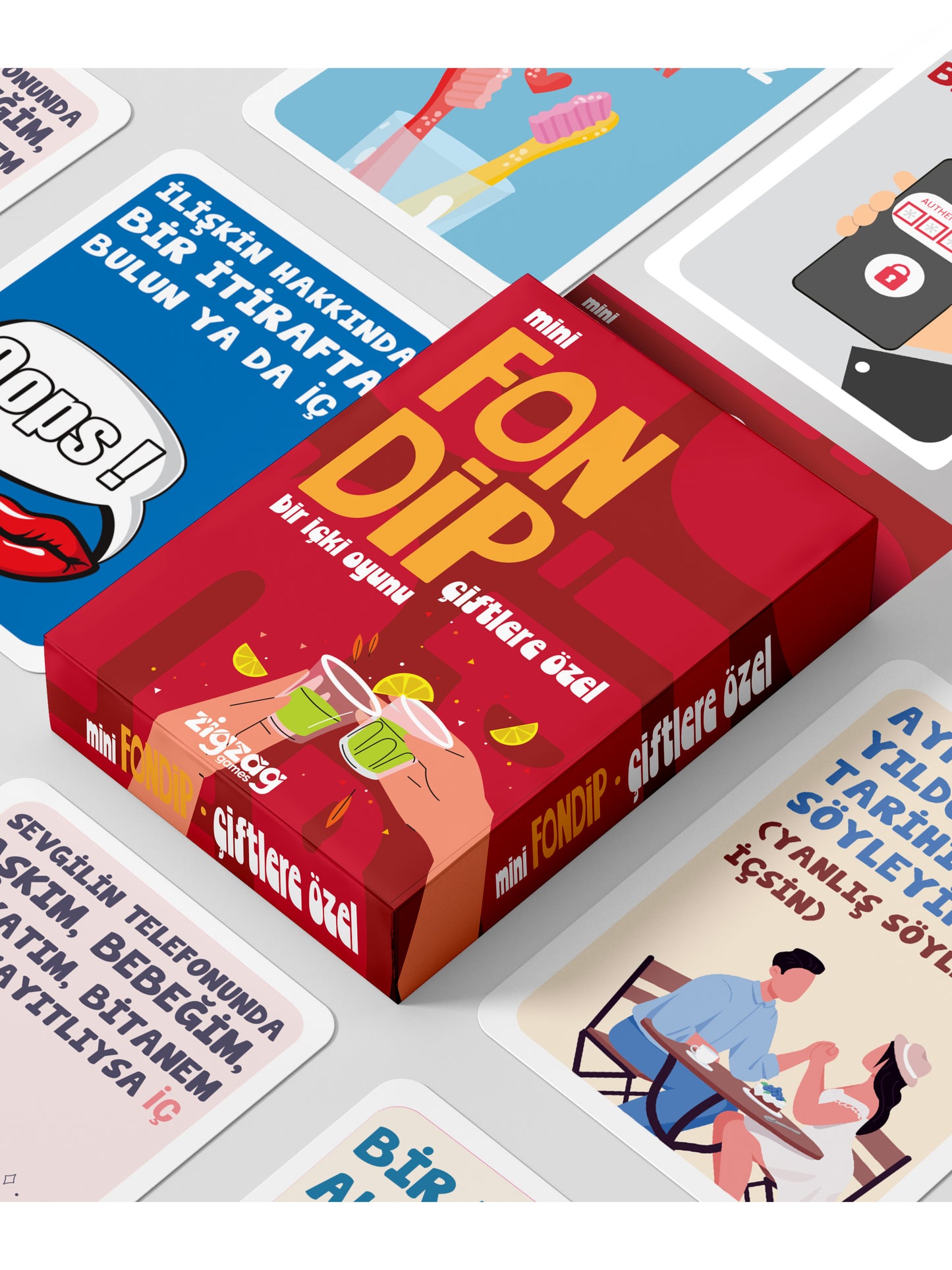 Mini Fondip Çiftlere Özel – Romantik +18 İçki ve Görev Kart Oyunu | Partnerinle Eğlen, Yakınlaş