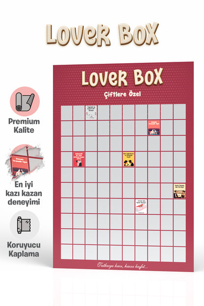 Loverbox Çiftlere Özel – Romantik +18 Aktivite ve Görev Kutusu | Partnerinle Yakınlaş ve Eğlen