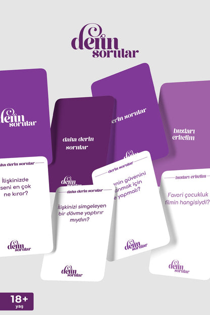 Derin Sorular – Çiftlere Özel İlişki ve Konuşma Kart Oyunu | Romantik ve Samimi Soru Kartları