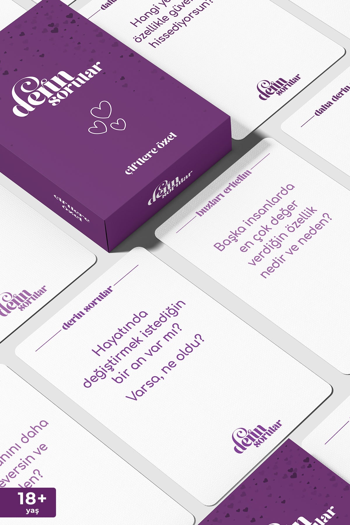 Derin Sorular – Çiftlere Özel İlişki ve Konuşma Kart Oyunu | Romantik ve Samimi Soru Kartları