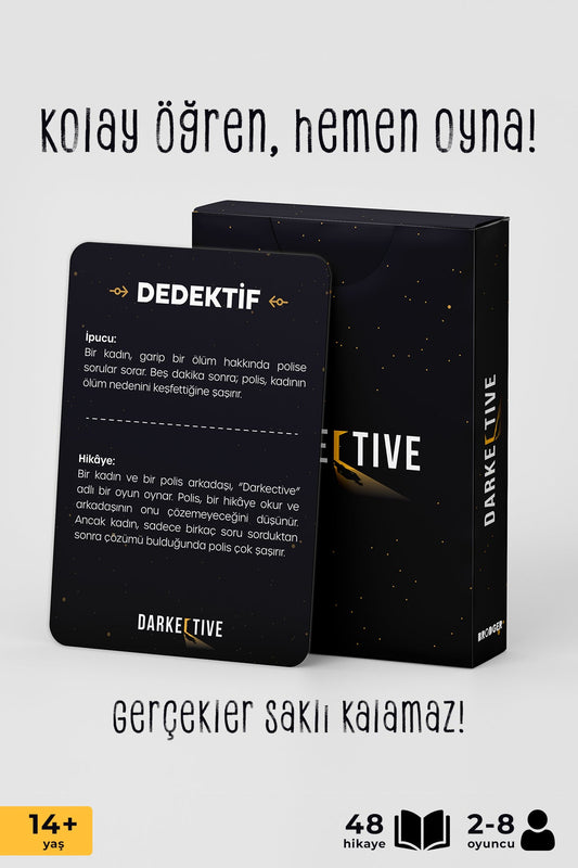 Darkective – Dedektiflik ve Zeka Kart Oyunu | Gizemleri Çöz, Gerçeği Bul!