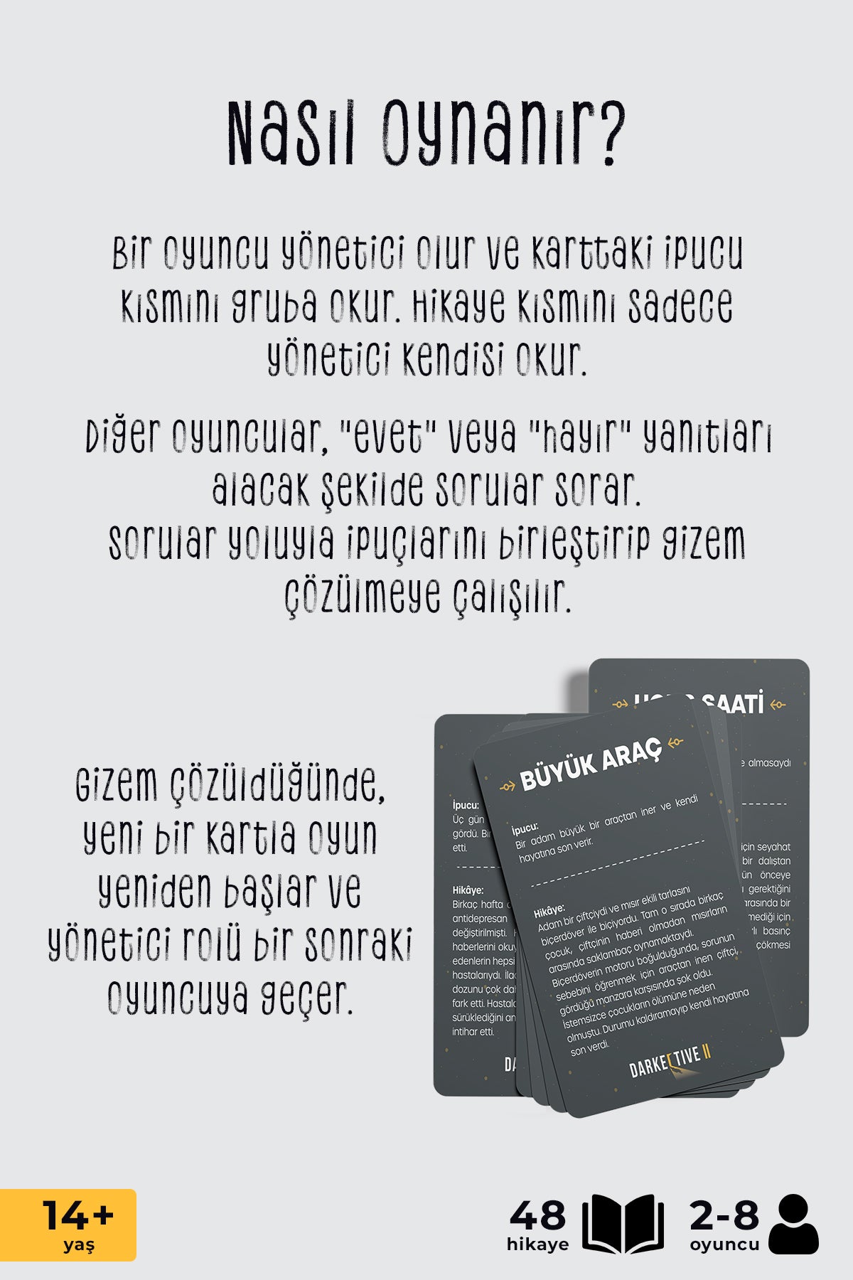 Darkective 2 – Zeka ve Mantık Kart Oyunu | Gizemi Çöz, Gerçeğe Ulaş!