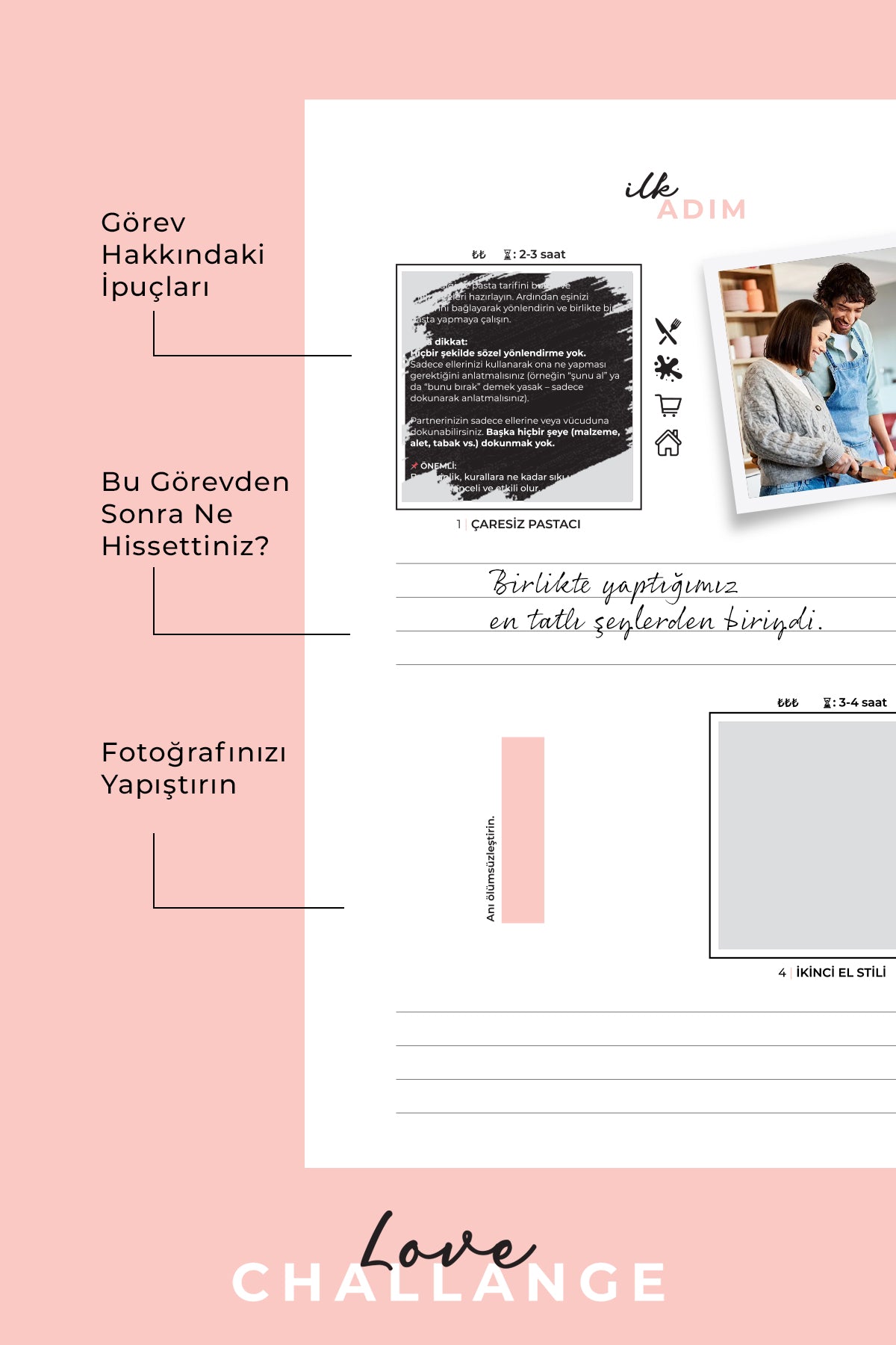 Love Challenge | Çiftler İçin Kazı Kazan Macera Kitabı | 50 Özgün Deneyim | Sevgiliye Özel Hediye