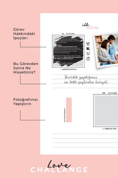 Love Challenge | Çiftler İçin Kazı Kazan Macera Kitabı | 50 Özgün Deneyim | Sevgiliye Özel Hediye