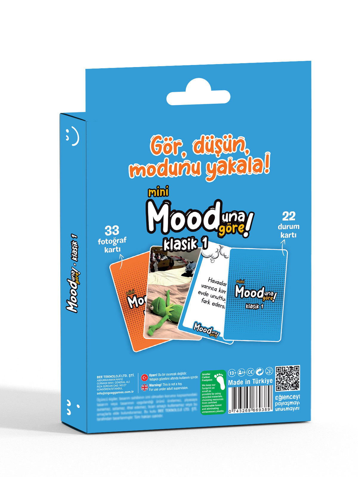 Mini Mooduna Göre Klasik 1 – Fotoğraf ve Durum Kart Oyunu | Her Ortama Uygun Mini Eğlence