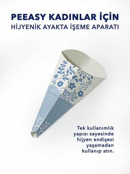 Peeasy 12’li Tek Kullanımlık Kadın Tuvalet Aparatı – Hijyenik, Temassız ve Taşınabilir