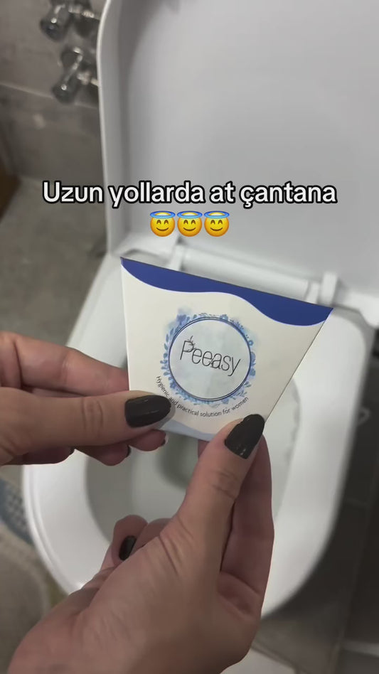 Peeasy 12’li Tek Kullanımlık Kadın Tuvalet Aparatı – Hijyenik, Temassız ve Taşınabilir